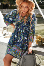 Load image into Gallery viewer, Bohemian Balloon Sleeve Dress DIBS BOHO
