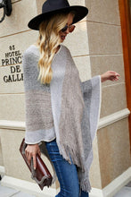 Load image into Gallery viewer, Color Block V-Neck Brushed Poncho
