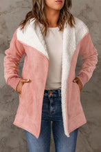 Load image into Gallery viewer, Faux Suede Sherpa Lining Jacket with Pockets
