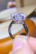 5 Carat Moissanite Solitaire Ring