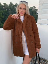 Load image into Gallery viewer, Buttoned Longline Sherpa Jacket
