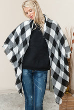Load image into Gallery viewer, Justin Taylor Plaid Raw Hem Scarf
