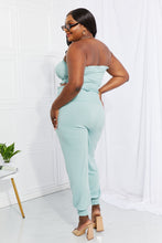 Load image into Gallery viewer, ZENANA Basic Jogger Set In Light Green &amp; Smocking Detail
