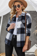 Load image into Gallery viewer, Plaid Button Down Shirt Jacket with Breast Pockets
