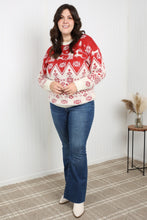 Load image into Gallery viewer, Haptics Full Size Christmas Fuzzy Dropped Shoulder Sweater
