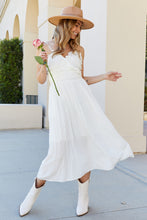Load image into Gallery viewer, Petal Dew Spaghetti Strap Frilled Midi Dress
