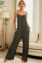 Load image into Gallery viewer, Scoop Neck Spaghetti Strap Jumpsuit with Pockets
