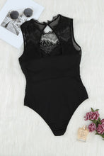 Load image into Gallery viewer, Cutout Lace Yoke Bodysuit

