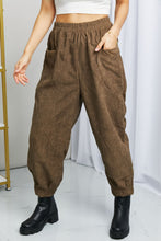 Load image into Gallery viewer, Zenana School Night Corduroy Loose Fit Pants in Mocha
