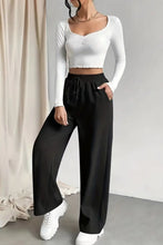 Load image into Gallery viewer, Tied Straight Leg Pants with Pockets
