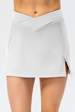 Load image into Gallery viewer, Crisscross Waist Side Slit Athletic Skort
