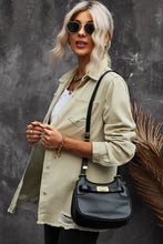 Load image into Gallery viewer, Distressed Snap Down Denim Jacket
