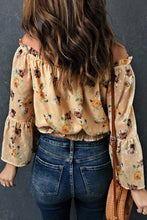 Load image into Gallery viewer, Floral Off-Shoulder Ruffle Hem Top
