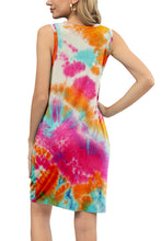Load image into Gallery viewer, Tie-Dye Twisted Round Neck Sleeveless Dress
