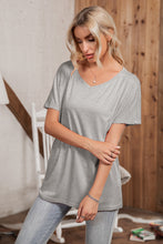 Load image into Gallery viewer, Solid V-Neck Short Sleeve Tee
