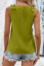 Load image into Gallery viewer, Swiss Dot Shoulder Detail V-Neck Tank

