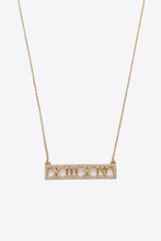 Load image into Gallery viewer, Inlaid Cubic Zirconia Bar Pendant Necklace
