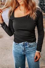 Load image into Gallery viewer, Asymmetrical Neck Long Sleeve Top
