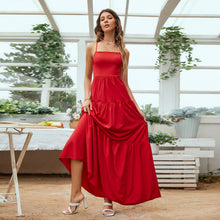 Load image into Gallery viewer, Lace-Up Tiered Maxi Dress
