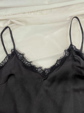 Load image into Gallery viewer, Lace Trim Spaghetti Strap Cami and Striped Shorts Pajama Set
