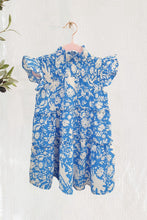 Load image into Gallery viewer, ODDI Girls Floral Flutter Sleeve Mock Neck Dress
