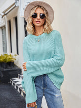 Load image into Gallery viewer, Raglan Sleeve Waffle Knit Sweater
