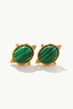 Load image into Gallery viewer, 18K Gold Plated Natural Stone Stud Earrings
