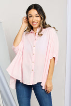Load image into Gallery viewer, DIBS 1006 Zenana Striped Half Sleeve Button Down Shirt
