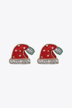 Load image into Gallery viewer, Rhinestone Christmas Hat Earrings
