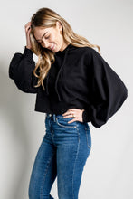 Load image into Gallery viewer, Zenana Full Size Balloon Sleeve Drawstring Detail Cropped Hoodie
