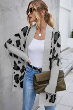 Load image into Gallery viewer, Leopard Batwing Sleeve Open Front Cardigan
