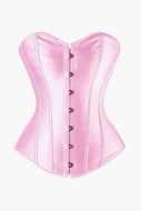 Full Size Satin Corset with Lace-Up Back