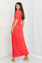 Load image into Gallery viewer, Celeste Sweetheart Full Size Short Sleeve Maxi Dress in Orange
