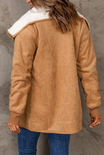 Load image into Gallery viewer, Faux Suede Sherpa Lining Jacket with Pockets
