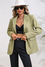 Load image into Gallery viewer, Lapel Collar Long Sleeve Blazer
