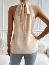 Load image into Gallery viewer, Swiss Dot Grecian Neck Tank
