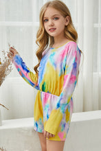 Load image into Gallery viewer, Girls Tie-Dye Round Neck Romper

