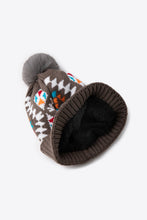 Load image into Gallery viewer, Geometric Pom-Pom Cuffed Beanie
