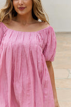 Load image into Gallery viewer, White Birch Full Size Half Sleeve Solid Woven Mini Dress
