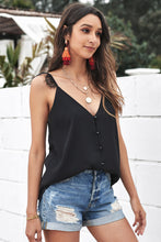 Load image into Gallery viewer, Adjustable Lace Straps Buttons Tank
