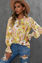 Load image into Gallery viewer, Pink, Yellow, White Floral Blouse
