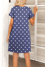 Load image into Gallery viewer, Flounce Sleeve Round Neck Dress with Pockets
