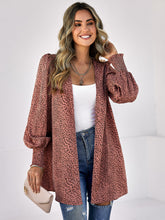 Load image into Gallery viewer, Printed Lantern Sleeve Open Front Top
