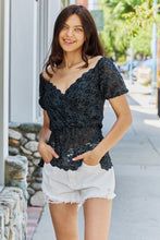 Load image into Gallery viewer, GeeGee Show Stopper Glittler Peplum Top
