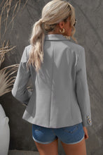 Load image into Gallery viewer, Double-Breasted Lapel Collar Blazer with Pockets
