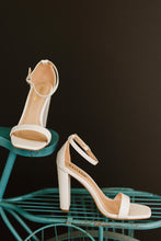 Load image into Gallery viewer, KAYLEEN Standing Tall Square Toe Block Heel Sandals in White
