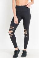 Mono B Distressed High Waist Leggings