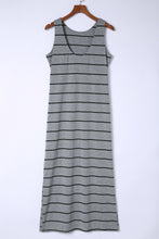 Load image into Gallery viewer, Striped Slit Sleeveless Maxi Dress
