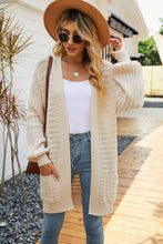 Load image into Gallery viewer, Dropped Shoulder Longline Cardigan with Pockets
