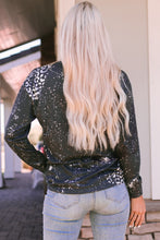 Load image into Gallery viewer, Mixed Print Round Neck Long Sleeve Top
